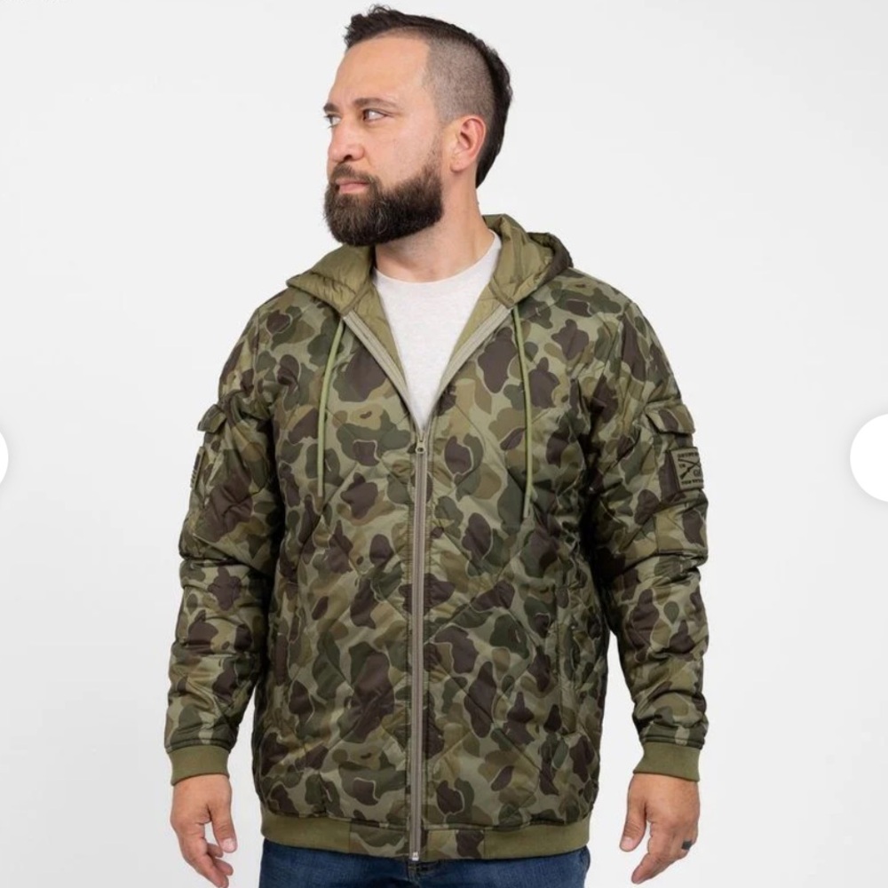 Grunt Style TAC WOOBIE FULL-ZIP HOODIE - FROGSKIN CAMO Jacket 2XL NWT Men’s Coat